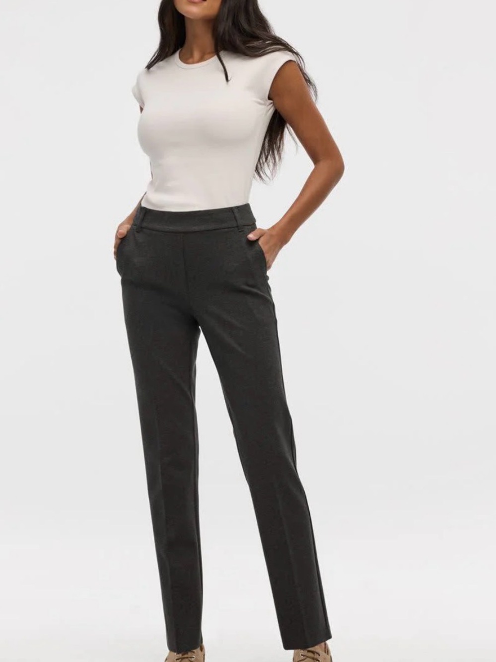 NWOT Straight-Leg High-Rise Pants - The Modern Stretch